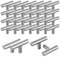 MEIDIV 32 Pack Kitchen Door Handles, Kitchen Cupboard Handles, Single Hole Cabinet Knobs, Drawer Pulls 50mm T-Bar Drawer Handles, Silver Door Knobs for Kitchen Cupboard Cabinet Wardrobe Drawer