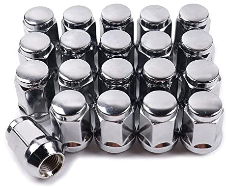 berjalan 20 StüCk 14 X 1,5 Radmuttern - 19 Mm Radmutter 1,38 Hoch 3/4 Sechskant-Chrom-Radmuttern, für 1999-2021 1500