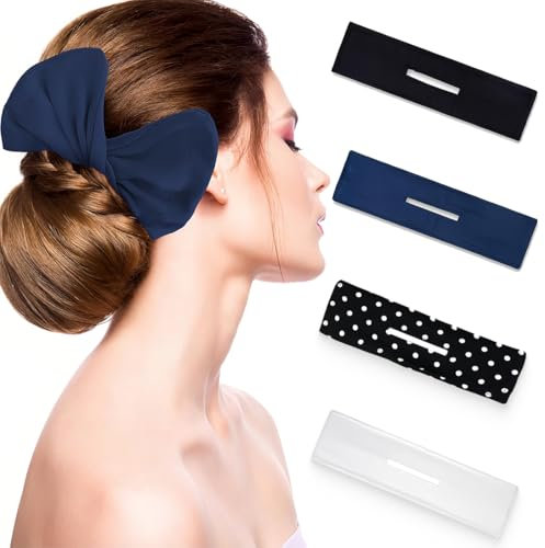 JEYORZY 4 Pcs Hair Bun Maker,Donut Hair Bun Fabricantes,Hair Bun Styling,Franceses de Moño de Pelo Magic Clip, Para Mujeres Niñas Hacer Moños Pelo