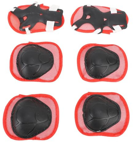 Dilwe Fahrrad-Schutzausrüstungsset, Verstellbare Knieschützer, Ellenbogenschützer für Sport, Radfahren, Rollschuhlaufen, Roller