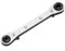 Xiciki Ratchet Spanner, Quad Spanner, Refrigeration Tools, HVAC Service Wrench Tools, Air Ratchet, Air Valve Wrench, Refrigeration Ratchet Wrenches Flat Silver