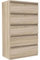 FORTE Chelsea Hohe Kommode 70 80, Kommode mit 5 Schubladen,Modernes Sideboard, Wohnzimmerkommode, Sonoma Eiche Holzdekor, 77,2 cm breit x 128,1 cm hoch x 42,2 cm tief