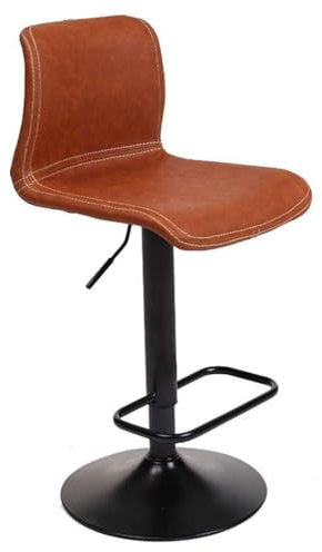 Moderner Barstuhl mit Rückenlehne, höhenverstellbar, für Küche, Bistro, Kneipe, Theke, Messing-Finish