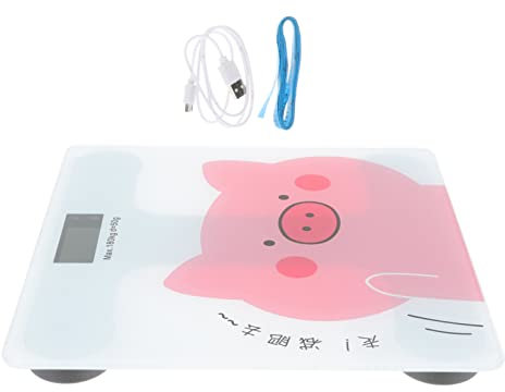 Baluue Automatische Körperwaage Mit Usb-ladefunktion Cartoon-design Digitale Gesundheitsskala Für Erwachsene Praktische Badezimmerwaage Mit Präziser Messung Und Automatischer