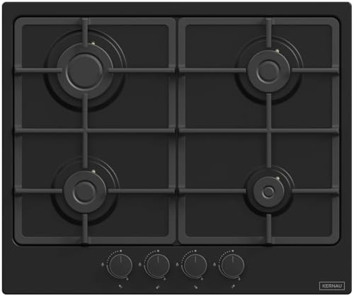 Kernau KGH 6423 CI Matt Black, Gas hob, Black
