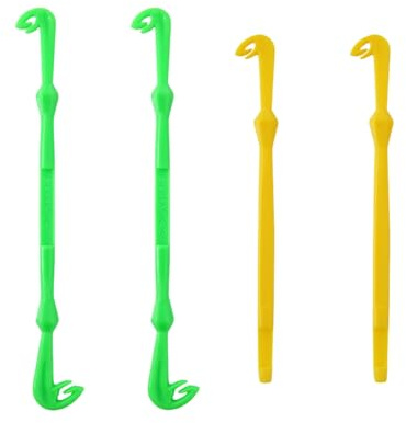 ChaoShaner 4Pcs Smooth Fishing Hook Loop Disgorger,Plastic Fly Tying Tool | Simple Operation Loop Disgorger Tool,Easy Hook Knot Tying Loop,for Remover Detacher Device,for Men,Fly Fishing Sea Fishing
