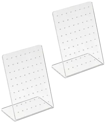 Opemg Ohrringständer, 72 Löcher, Acryl-Ohrringhalter, Organizer, Ohrstecker-Schmuckaufbewahrung, Präsentationsständer, Ohrring-Aufbewahrung, 2 Stück