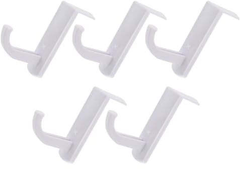 HOMSFOU White Headphone Stand 5Pcs for Monitor Desk Mounts Minimalist Headset Hook Small Gadget and Accessory Holder for Home Office