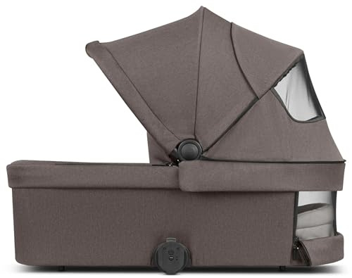 ABC Design Babywanne für City Life – Tragewanne ab Geburt mit Matratze, großer Liegefläche, Belüftungsfenstern & Verdeck – Kinderwagenaufsatz – Nature