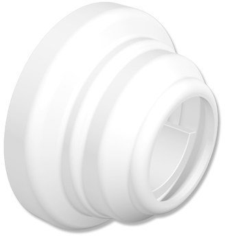 Interdeco Gardinenstangen Wandlager/Nischenträger/Seitenträger Weiß für 28 mm Ø Classic