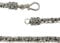 Drachensilber Königskette Luxus Schmuck 4mm stark, Länge: 45cm, rund aus 925 Sterling Silber gefertigt, Silberkette Halskette