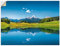 ARTland Wanddeko Wandtattoo selbstklebende Vinylfolie 80x60 cm Landschaften Berge Fotografie Blau Landschaft in den Alpen T9QB