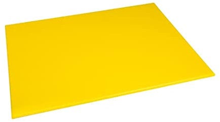 Hygiplas Large High Density Yellow Chopping Board for Cooked Meat - 60x45cm