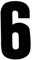 Self Adhesive Wheelie Bin Numbers 17cm - 6 - Black
