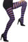 SMIFFYS Collant opachi, viola e nero, a righe