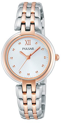 Pulsar Automatik Herren-Uhr Edelstahl und Lederband P9A005X1