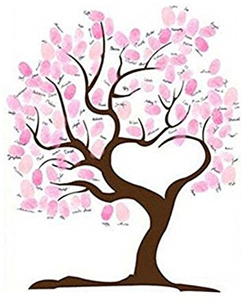 SwirlColor Hochzeits Baummuster Leinwand Baum Hochzeitsbaum Gästebuch Leinwand