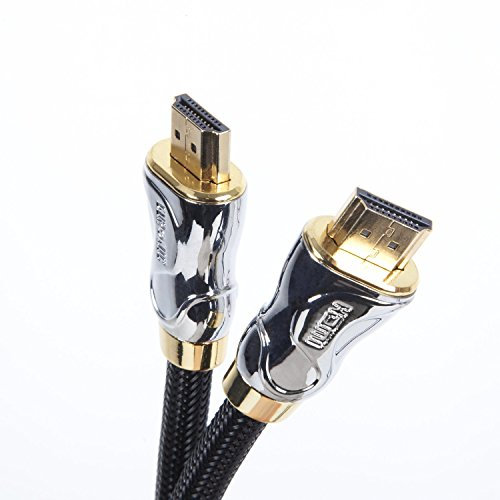 Duronic HDC04 1 m Cable HDMI 2.0 de Alta Velocidad | Última Generación | Conectores Chapados en Oro de 24K | Transmisión de Alta Velocidad de Ethernet 3D Vídeo 4k 2160p
