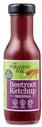 Foraging Fox Beetroot Ketchup - Original Aroma 255g - 100% natürlich, ohne künstliche Aromen, hergestellt mit hochwertiger Rote Beete - 1 x 225g