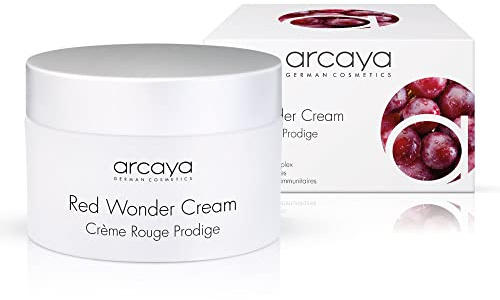 arcaya Red Wonder Creme | Anti-Rötungen Gesichtscreme | Für empfindliche Haut | Anti-Couperose-Gesichtscreme mit Traubenkernöl |100 ml