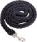 Extrem Starke Hundeleine für große Hunde 2 cm dick 120 cm lang sehr belastbar mit Karabiner, aus Nylon, geflochten robust und wetterfest (schwarz)