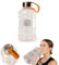 Phoenix Fitness Water Bottle - 1L Drinks Bottle with Leakproof Cap and Carry Strap - Lightweight Bottle for Sports, Gym & Travel - BPA Free & Non Toxic - Clear