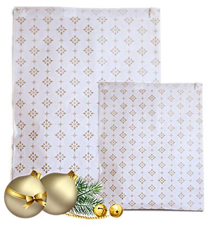 Papiertüten mit goldenen Sternen, ideal für Süßigkeiten, Theken, Hochzeiten (100 Tüten, 12,7 x 17,8 cm)