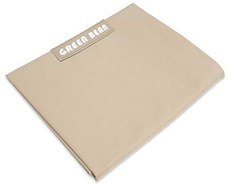 Green Bean Square XL Riesensitzsackhülle 120x160 cm - PVC Bezug - Indoor und Outdoor Sitzsackhülle - Bean Bag Bezug - Sitzsackbezug ohne Füllung - Lounge Chair Hülle - abwaschbar - Beige