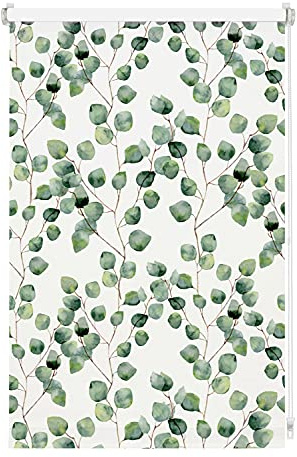 GARDINIA Rollo Digiprint Blackout Isabella zum Klemmen, Lichtundurchlässiges Rollo mit Digitaldruck, Alle Montage-Teile inklusive, Weiß/Dekor, 110 x 150 cm (BxH)