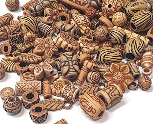 200 Stück (100g) Kunststoffperlen Perlenmischung Antik Plastik Perlen Bunte Mix Motive Acrylicperlen Set Perle zum Auffädeln 8mm bis 20mm Bastelset