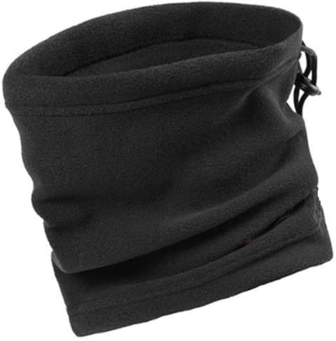 RASH ACCESSORIES Neck Warmer Winter Snood Tube Thermal Fleece Motorbike Cycling Mask Unisex Black (Black)
