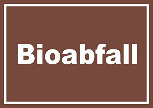 HB-Druck Bioabfall Mülltrennung Schild mit Text waagerecht A6 (105x148mm)