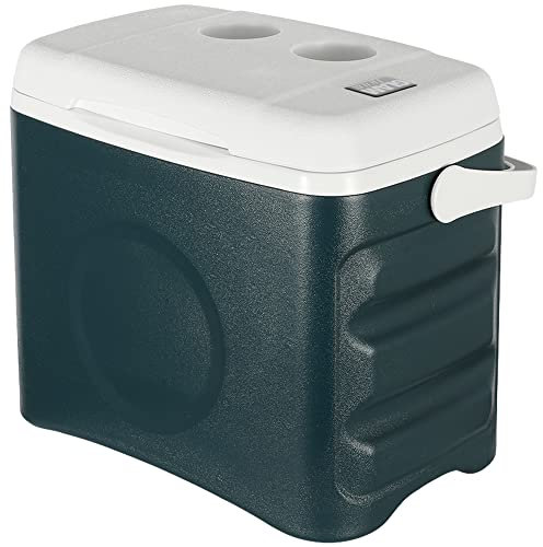 GlamHaus Cooler Box 30L Large Portable For Ice Cool Drinks Or Food, Cooler for Vehicles, Car Or Outdoor, Insulated CFC Free, Picnics, Beach, Camping, Festivals (30 Litre)