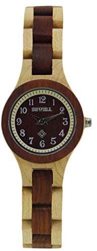 rorios Mode Damen Holzuhr Analoge Quarzuhr mit Holzarmband Leichte Natürliche Hölzerne Armbanduhr Für Damen