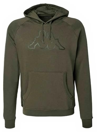 Kappa - Felpa con Cappuccio, Uomo, Cotone, Sportivo, Modello: Logo Korpo Zaiver