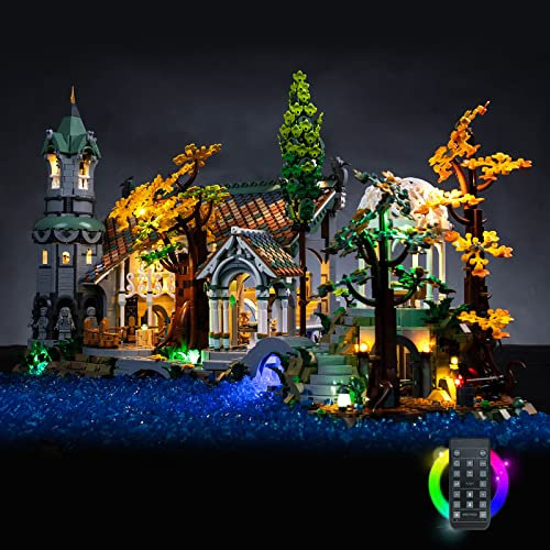 BrickBling Fernbedienung Licht-Kit Kompatibel mit 10316 Rivendell (Kein Modell), Led Beleuchtungs Set Kompatibel mit Rivendell Kreative Spielzeuglichter