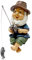 Eummy Garden Ornament Outdoor Fishing Gnome Statue Naughty Figurine Dwarf Sculpture Resin Ornament for Lawn Yard Balcony Porch Patio Home Indoor Outdoor Decorations