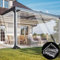 Plane mit ösen Transparent, wasserdichte PVC Abdeckplane Durchsichtig, Faltbar Wetterfeste Strapazierfähige Plane für Pavillon Terrassen Gärten Pflanzendach,400 * 300cm