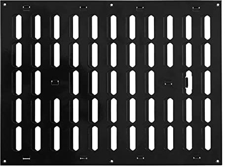 Rejilla corredera de chapa de acero de 400x300 mm - Rejilla de ventilación negra Rejilla de escape de EUROPLAST
