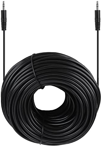 Cable de Audio Blindado de Cobre Macho a de 3,5 Mm para Klinkenkabel 3 5 Altavoces Auriculares Estéreo Jack Cables 30 M ¡VALOR! Cable con Entrada AUX (30 m / 98,4 pies)