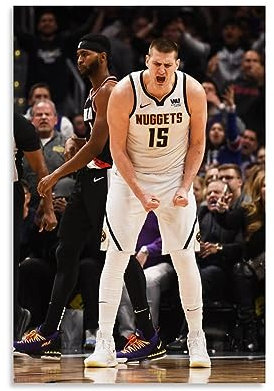 Nikola Jokic Roar Poster, dekoratives Gemälde, Leinwand, Wandkunst, Wohnzimmer, Schlafzimmer, 50 x 75 cm