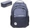 Elephant 2 Teile Set Rucksack Signature Hero Schulrucksack 12723 + Mäppchen Box (Color Block Schwarz Anthrazit 13047)