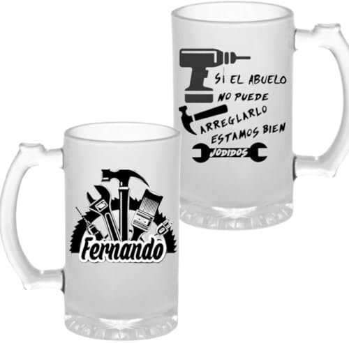 Jarra cerveza personalizada regalo - Jarra dia del padre - Regalo original para padre - Regalo padre - Regalo divertido para padres - Regalo personalizado padre - Jarra de cerveza