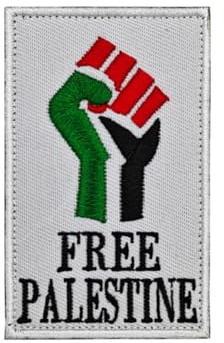 Free Palestine Patch PALESTINE National Flag Embroidery Patches Badge Square Shape Patch Embroidered Tactical Military Morale Patch with Hook and Loop