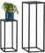 bremermann Blumenhocker 2er-Set, Metall-Pflanzenständer, moderne Blumensäule ideal für Wohnzimmer, Flur und Büro, platzsparendes Regal für Dekoration und Zimmerpflanzen, aus Metall in schwarz
