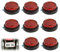 8pcs Number Plate Reflector Motorbike, 20mm Small Round Rear Red Reflectors Stick On For Motorbike Mot Vehicle Bicycle Gate Posts Mudguard Light Fenders License