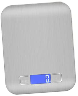 Ciieeo Edelstahl Küchenwaage Digital 5kg/1g Multifunktionale Lebensmittelwaage Ohne Batterie Tragbare Küchenwaage Für Präzises Wiegen Der Heimischen Küche