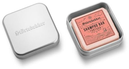 Störtebekker® Premium Festes Shampoo Tortuga & Seifendosen Set - Pflege-Shampoo + Seifendose Aluminium - Shampoo Bar im Set für Haar, Gesicht & Körper - Handgefertigt in Seifenmanufaktur