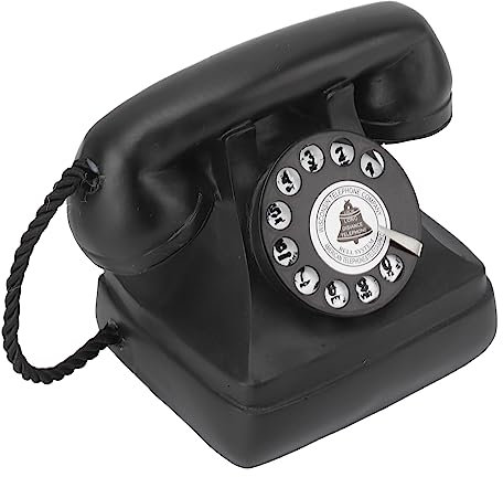 Telefon Mit Wählscheibe, Europäisches Wählscheibentelefon, Wählscheibentelefon Festnetztelefon Retro Vintage-Telefon-Requisite für Home-Office-Schreibtisch-Speakeasy-Dekoration