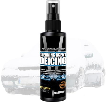 Spray para derretir Hielo en Parabrisas, Spray descongelador para Parabrisas de Coche - Agente pulverizador para derretir Hielo de 120 ml, Agente descongelador y derretimiento rápido de Nieve - Spray